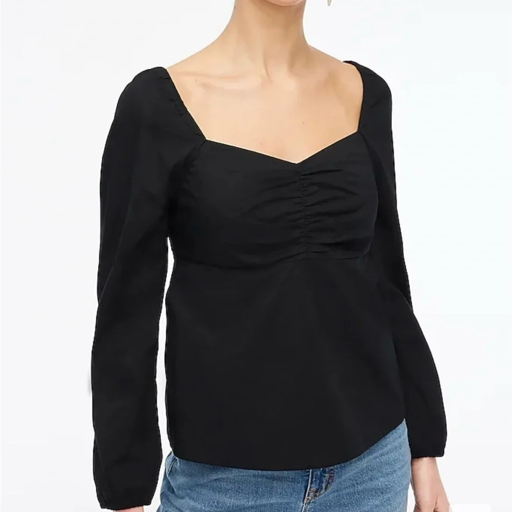J.Crew Long-sleeve sweetheart top, NWT, Size 00